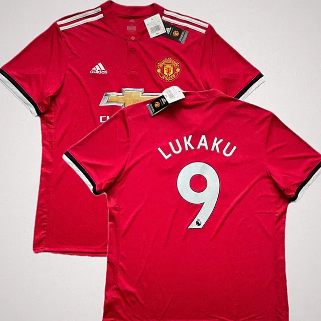2017/18 Manchester United Home Jersey #9 Lukaku XL adidas Premier League red kit