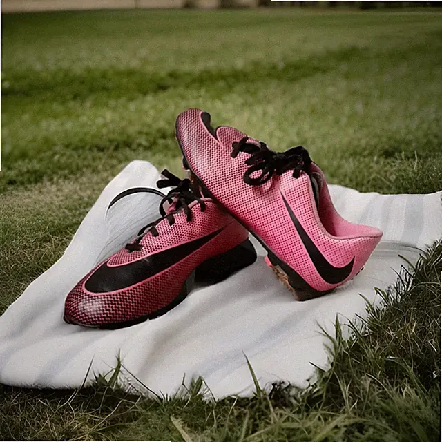 2017 Pink And Black Nike Girls Soccer Cleats. Juniors Size 6.
