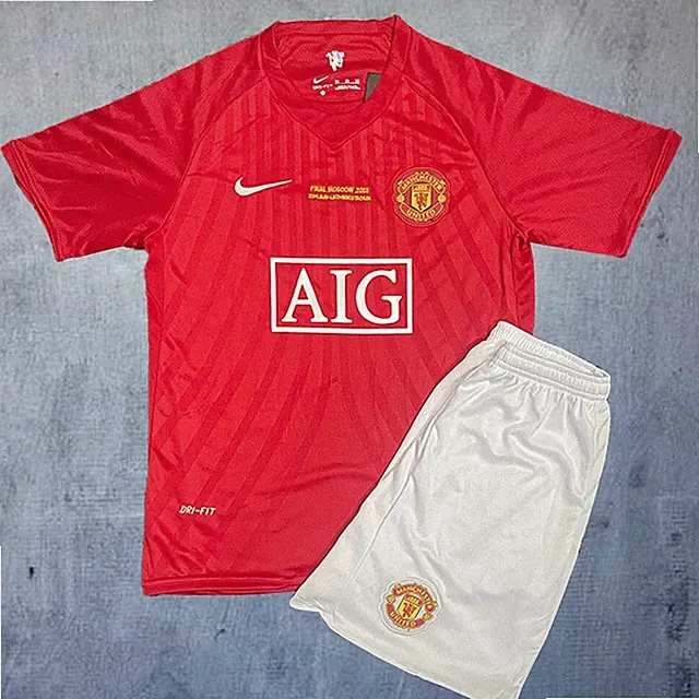 2018 Manchester United Kids Retro Home Soccer Kit - Cristiano Ronaldo Edition