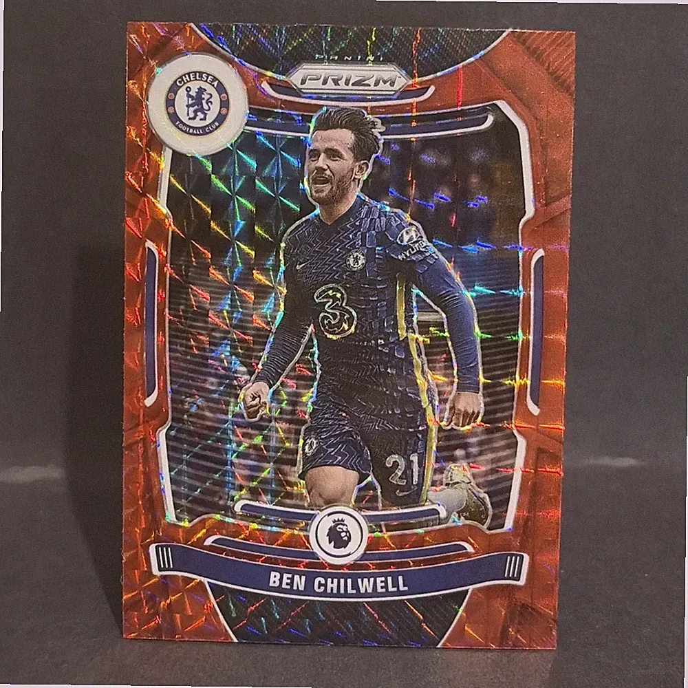 2021-22 Panini Prizm Premier League Soccer Ben Chilwell Red Cracked Ice #242