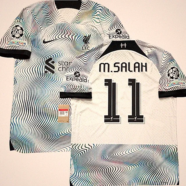 2022/23 Liverpool Authentic Away UCL Jersey #11 M. SALAH Large Champions League