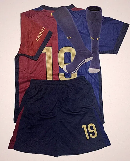 2024/2025#19 Football Soccer Jersey Shorts Socks Set for Boys Girls Youth Siz...