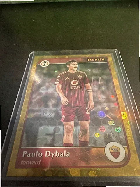 2024-25 Topps UEFA Merlin Paulo Dybala Gold Vintage Merlin Refractor 1/3 SSP