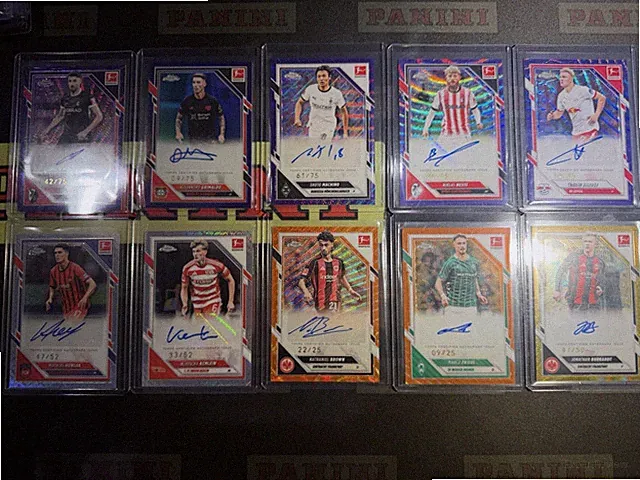 2025-26 Topps Chrome Bundesliga Grimaldo Harder Nathaniel Brown Auto Lots *10