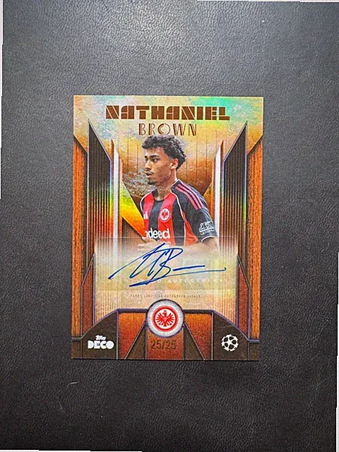 2025-26 Topps Deco Nathaniel Brown (AU) - Orange 25/25 - BOOKEND!