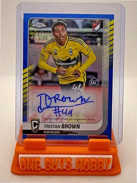2025 Topps Chrome MLS - Tristan Brown Blue Refractor Auto /150 #CA-TB