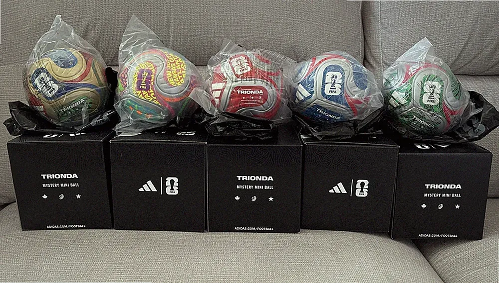2026 FIFA World Cup Trionda Adidas Mystery Mini Soccer Ball (Complete Set Gold)