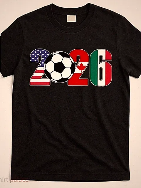 2026 International Soccer Tournament Graphic T-Shirt Casual Tee S-5XL