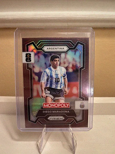 2026 Monopoly FIFA World Cup Diego Maradona #3 Prizm Brown Prizm Rare SSP /299