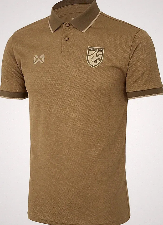 2026 Official Thailand National Football Soccer Team Jersey Shirt Brown