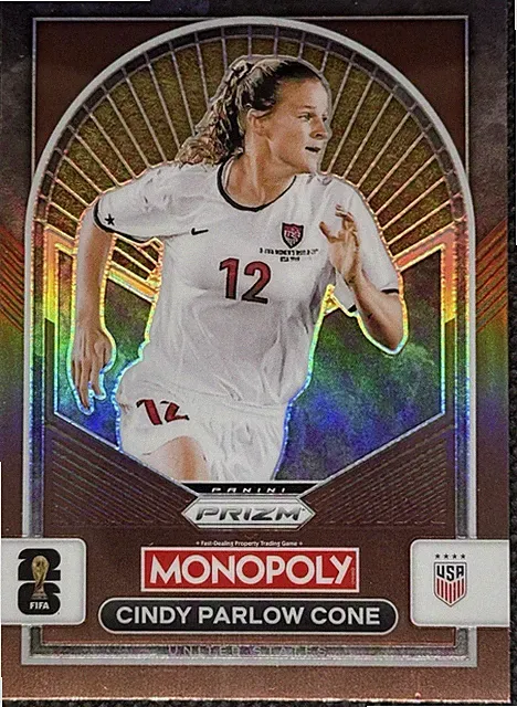 2026 Panini Monopoly Prizm FIFA World Cup Cindy Parlow Cone #86 - Brown /299