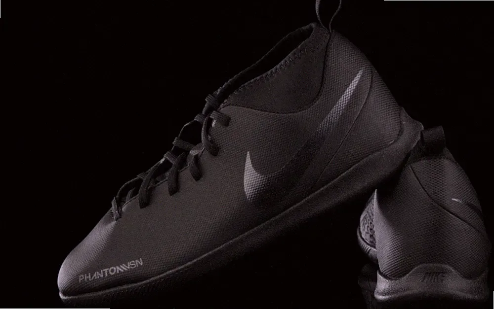 235 Nike Kids Phantom VSN Club DF IC Soccer Shoes Black Size 5Y US