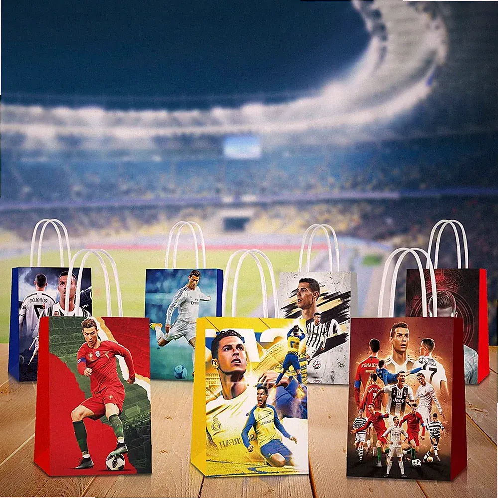 24 Pcs Soccer Party Gift Bags Supplies Candy Totes Kids Paper Favor Packs Adults