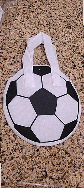 24 Pieces Soccer Party Favors SNACK Bags Soccer CLOTH Gifts Bags Fabric Soccer..