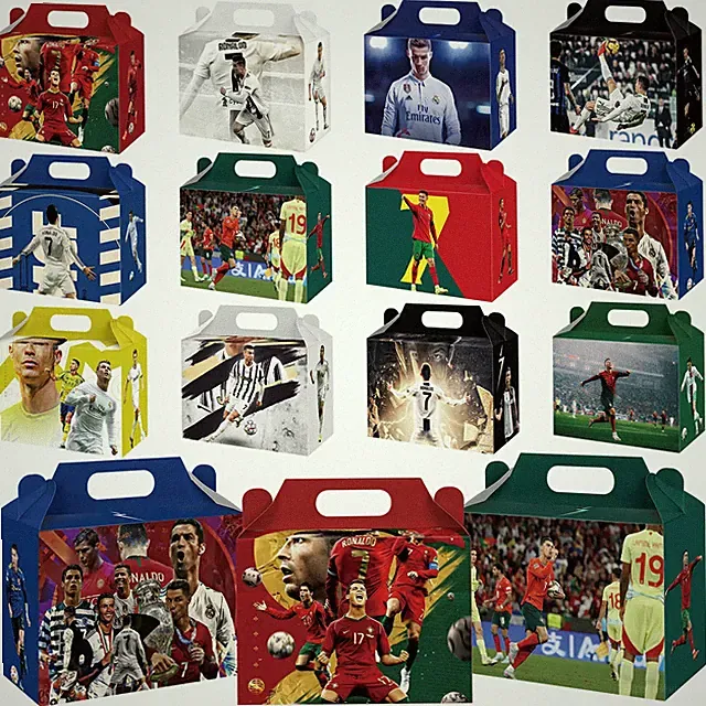 24Pack Soccer Party Gift Boxes - Supplies, Candy Totes Boxes for Kids - Paper...