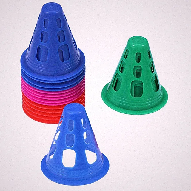 25 PCS Orange Cones for Sports Plastic Agility Athletic Flat Training
