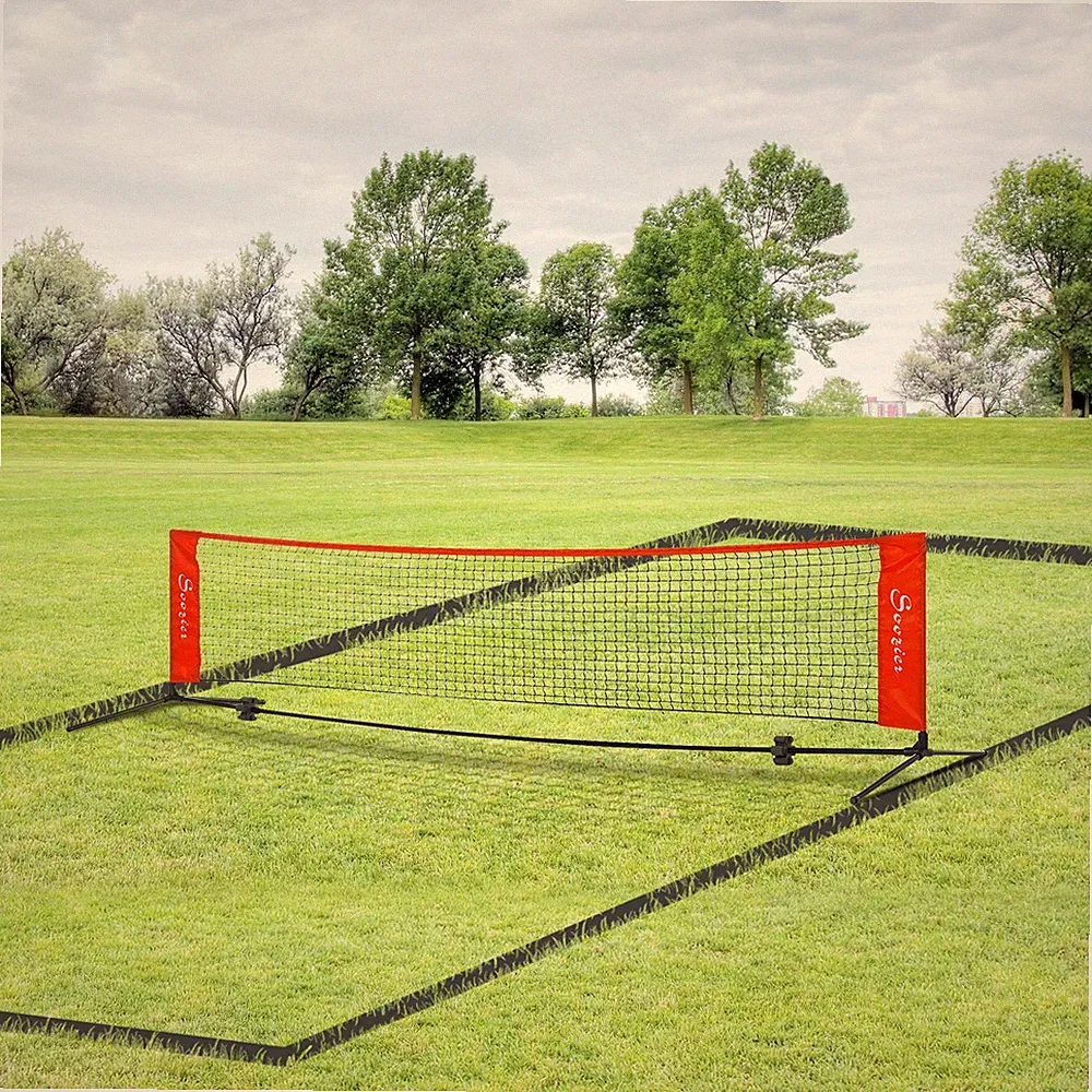 279.5" L Outside Football/Soccer Tennis Badminton Net w/ Storage Bag, Red