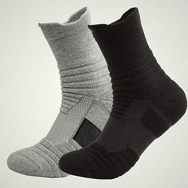 2pc Anti Slip Football Socks Men Women Cotton Long Tube Soccer Sport Sock