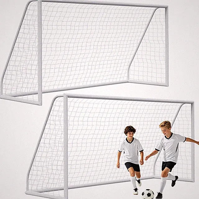 2PCS Portable Soccer Goal for Backyard 8x5ft Kids Adults Soccer Net & PVC Frame