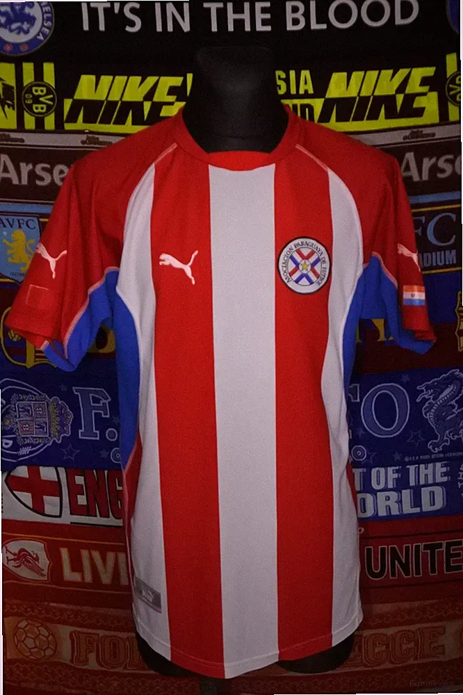 3.5/5 Paraguay adults XL 2006 home football shirt jersey trikot soccer