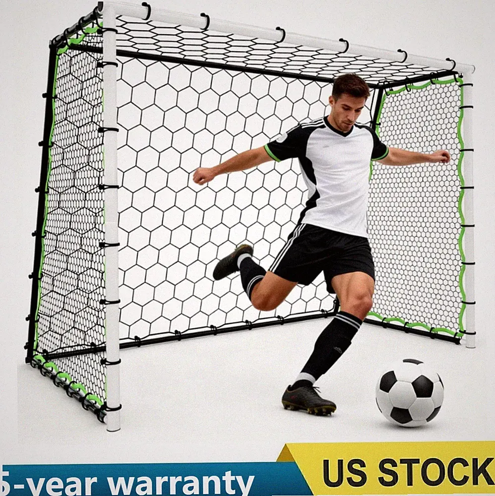 3-in-1 7x5ft Soccer Rebounder Net Soccer Goal & Rebound Trainer for Passing