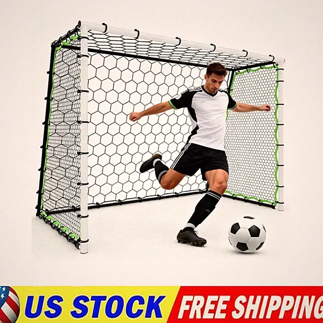 3-in-1 7x5ft Soccer Rebounder Net Soccer Goal & Rebound Trainer for Passing