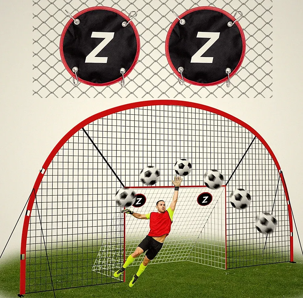 3-in-1 Soccer Goal with Backstop Net & Rebounder, 21x10ft Soccer Rebounder Ne...
