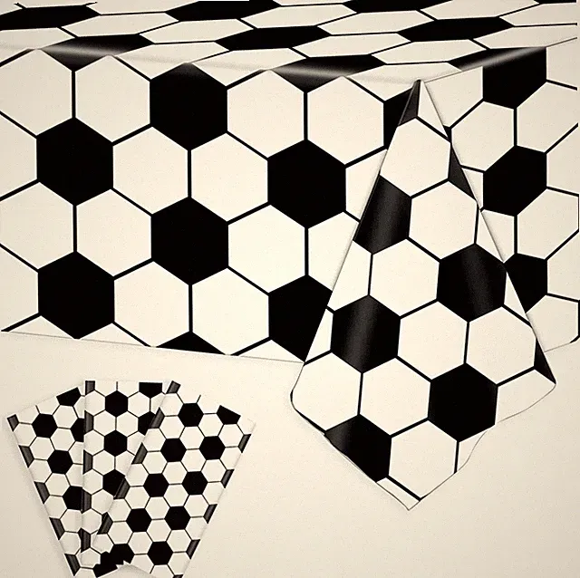 3 Packs Soccer Party Tablecloths 54 x 108 Inches Soccer Sports Ball Table Cover