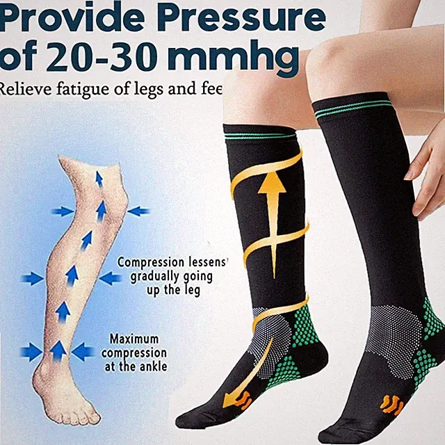 3 Pairs Compression Socks Running Football Soccer Stockings Men Women Sport Sock