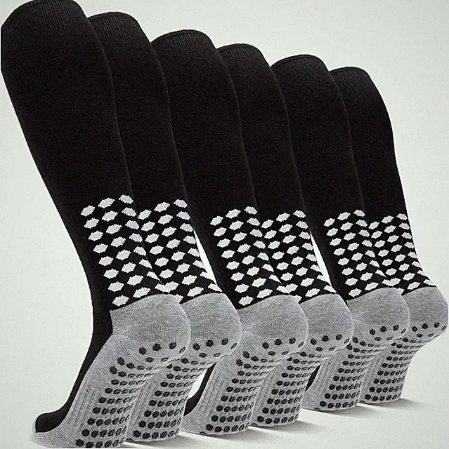3 Pairs Knee High Grip Soccer Socks Non-Slip for Men - Basketball & Football