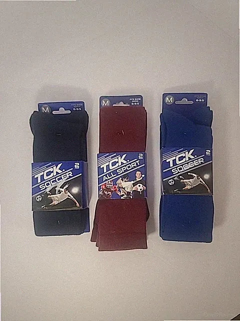 (3) TCK Over The Knee Pro Performance Long Sock Soccer All-Sport Size Medium New