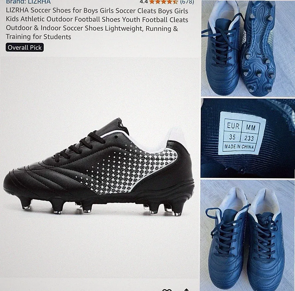 $35 Value Soccer shoes for girls boys Cleats youth size 5 (35) unisex