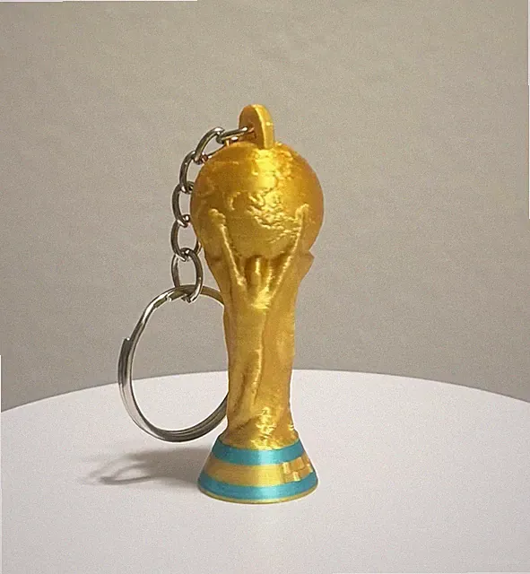 3D Printed World Cup Trophy Keychain Soccer Party Favor FIFA Style Gift USA
