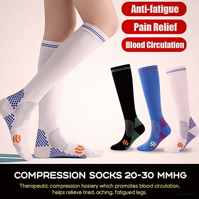 3Pair Men Sports Breathable Tube Long High Socks Knee Warm Casual Footy Soccer