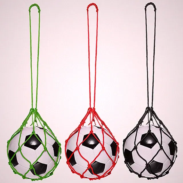 3Pcs Solo Soccer Training Ball Net Fits Ball Size 3, 4, 5, Red, Black, Green
