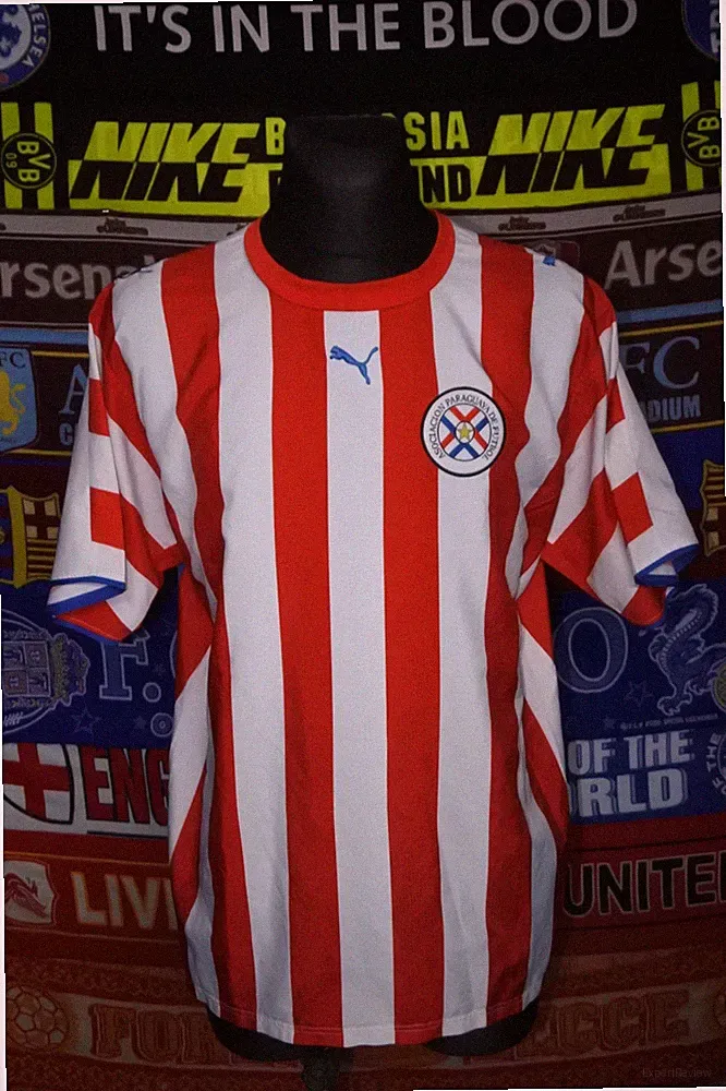 4.5/5 Paraguay adults XXL 2006 home football shirt jersey trikot soccer