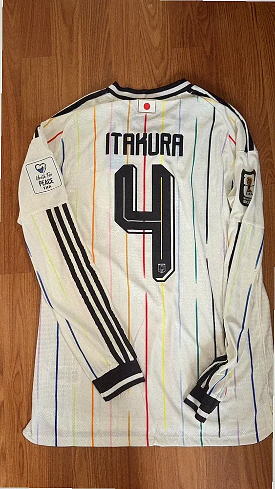 #4 Itakura Japan Long Sleeve mens Soccer Jersey Large