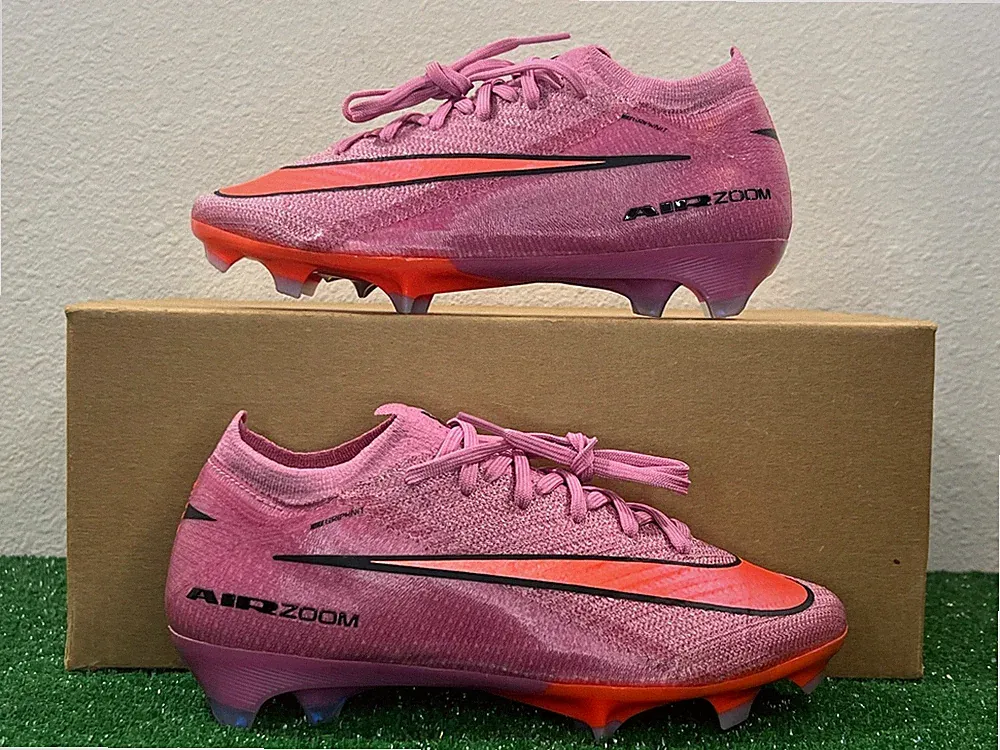 4 Men/5.5 Women - Nike Zoom Mercurial Vapor 16 Elite FG Pink Red Soccer Cleats