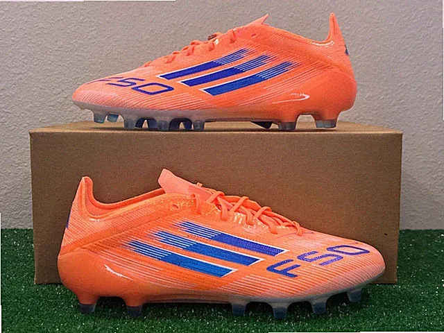 4 Men/5 Women - Adidas F50 Elite AG Orange Blue Soccer Cleats NEW JH7637