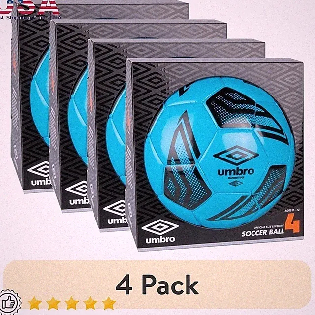 4 Pack Size 4 Youth Soccer Balls Durable All Weather Practice Soccer Gear New