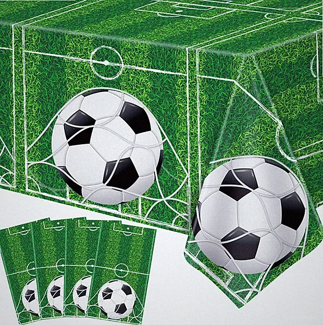 4 Pack Soccer Party Tablecloths Soccer Sports Theme Table Covers Sports Table...