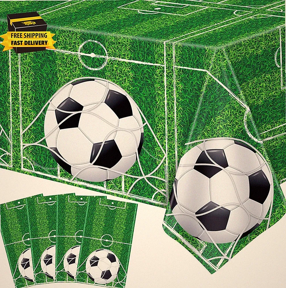 4 Pack Soccer Party Tablecloths Soccer Sports Theme Table Covers Sports Table Cl