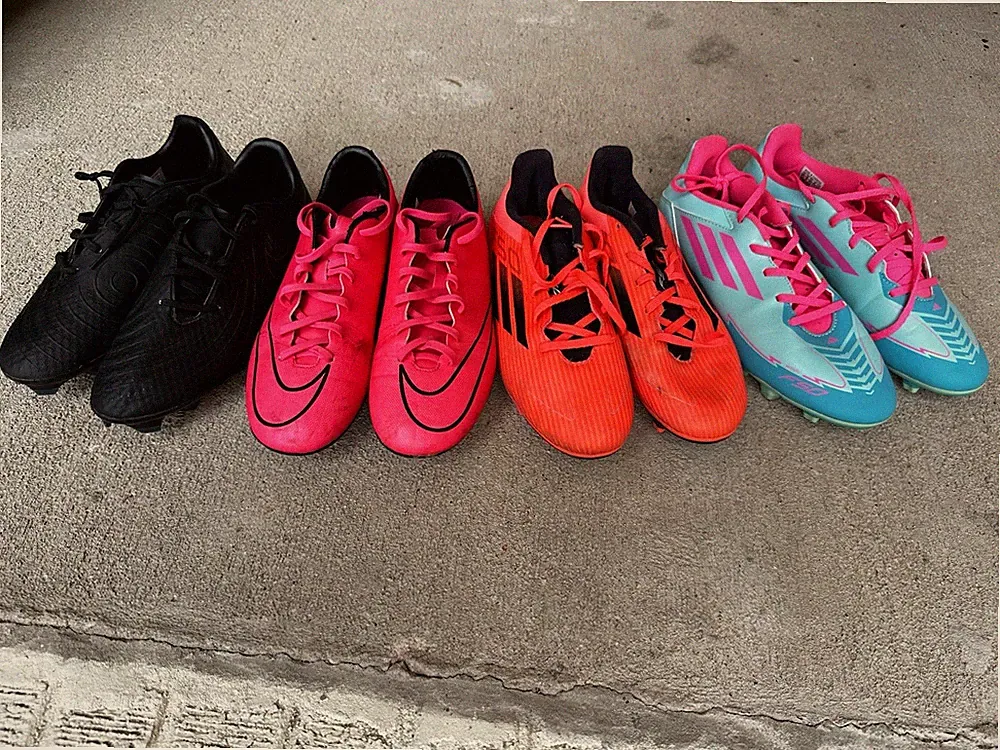 4 Pair Soccer Cleats - Nike & Adidas 8, 8.5, 9.5