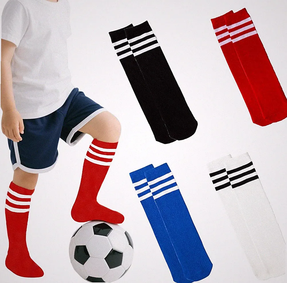 4 Pairs Toddler Soccer Socks Girls Boys Baseball Softball Sock Football Knee-Hig