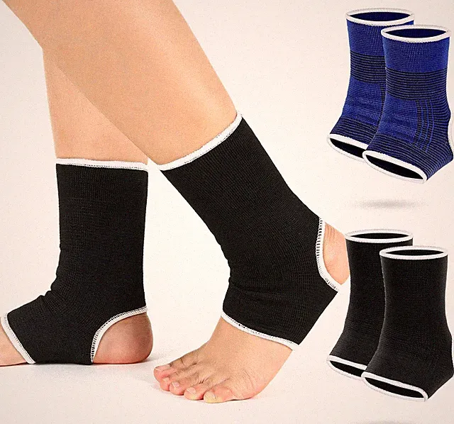 4 Pcs Kids Ankle Brace Support, Black, Dark Blue, 5-10 Years