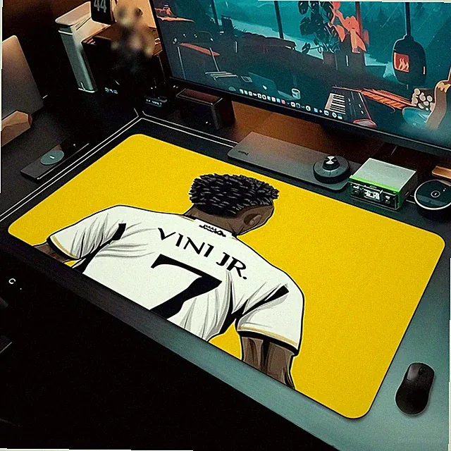 40*90cm Vinicius Junior Soccer Jersey Number 7 Gaming Mouse Pad & Desk Mat - Lar