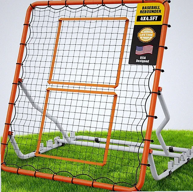 4x4.5ft Baseball Rebounder Net with 5 Angles - Multi-Sport Training Aid