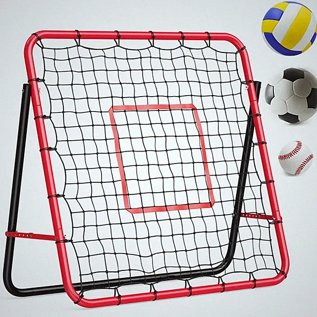 4x4Ft or 5x4Ft Adjustable Sport Rebounder Net for Soccer, Baseball, Volleyball a