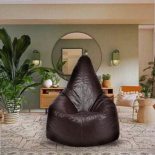 4XL Chair Bean Bag Cover Without Beans Brown