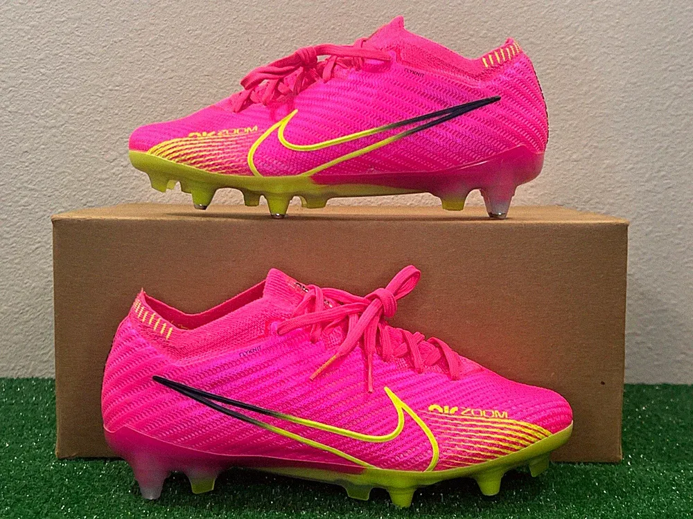 5.5 Men/7 Women - Nike Zoom Mercurial Vapor 15 Elite SG Pro Pink Soccer Cleats